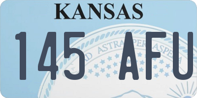 KS license plate 145AFU