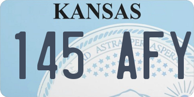 KS license plate 145AFY