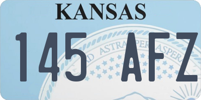 KS license plate 145AFZ
