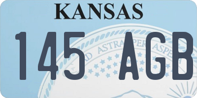 KS license plate 145AGB