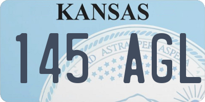 KS license plate 145AGL