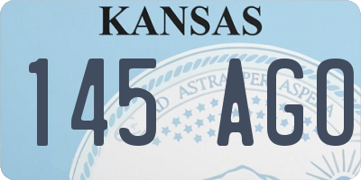 KS license plate 145AGO