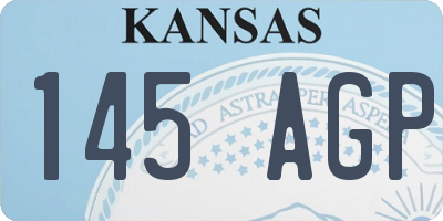 KS license plate 145AGP