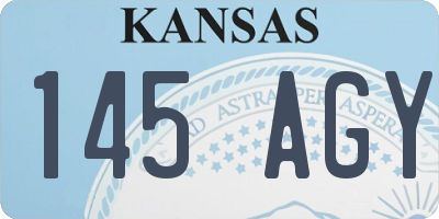 KS license plate 145AGY