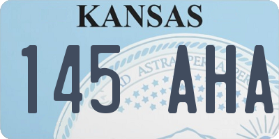 KS license plate 145AHA