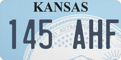 KS license plate 145AHF
