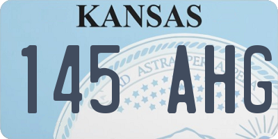 KS license plate 145AHG