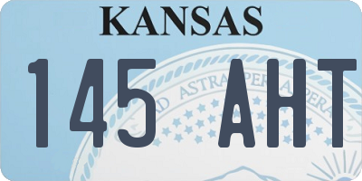 KS license plate 145AHT