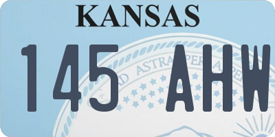KS license plate 145AHW