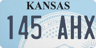 KS license plate 145AHX