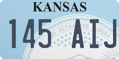 KS license plate 145AIJ