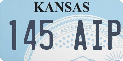 KS license plate 145AIP