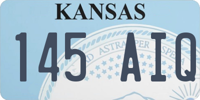 KS license plate 145AIQ