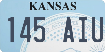 KS license plate 145AIU