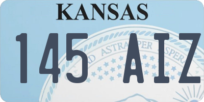 KS license plate 145AIZ