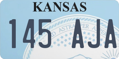 KS license plate 145AJA