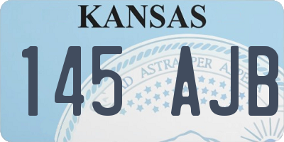KS license plate 145AJB