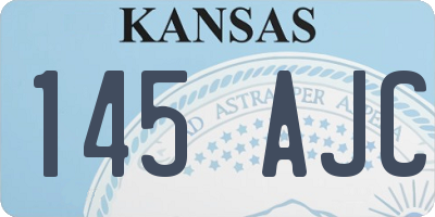 KS license plate 145AJC