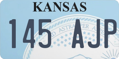 KS license plate 145AJP