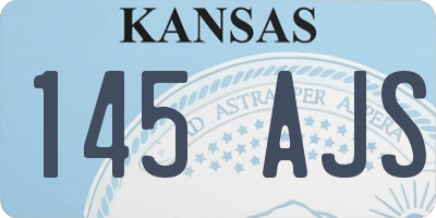 KS license plate 145AJS