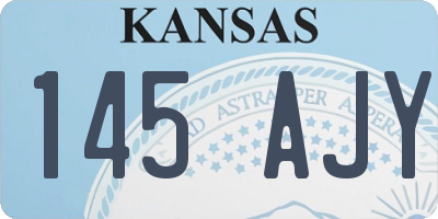 KS license plate 145AJY
