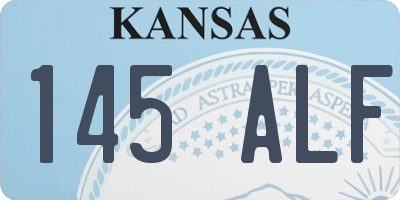 KS license plate 145ALF