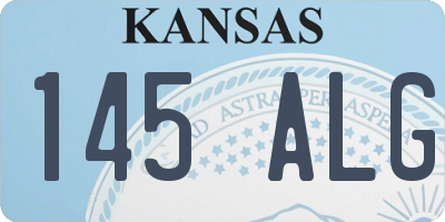 KS license plate 145ALG
