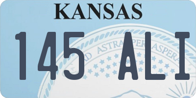 KS license plate 145ALI