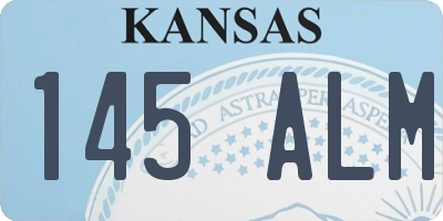KS license plate 145ALM