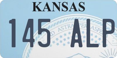 KS license plate 145ALP
