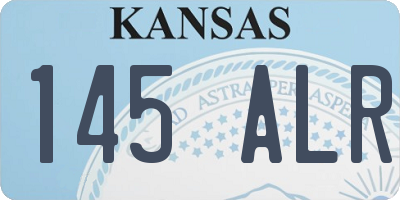 KS license plate 145ALR