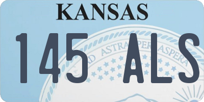 KS license plate 145ALS