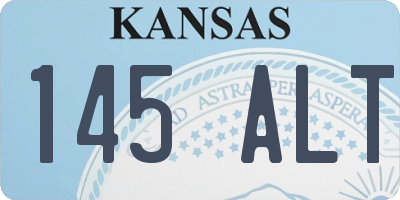KS license plate 145ALT