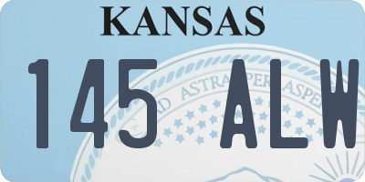 KS license plate 145ALW