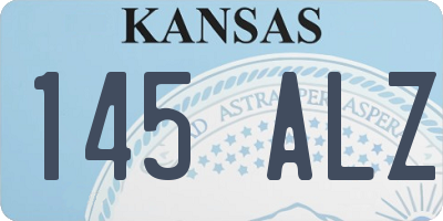 KS license plate 145ALZ