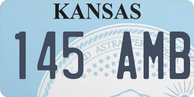 KS license plate 145AMB