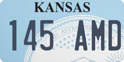 KS license plate 145AMD