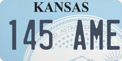 KS license plate 145AME