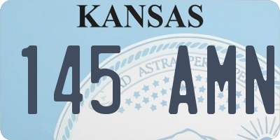 KS license plate 145AMN