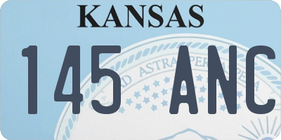 KS license plate 145ANC