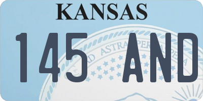 KS license plate 145AND