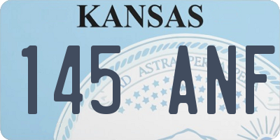 KS license plate 145ANF