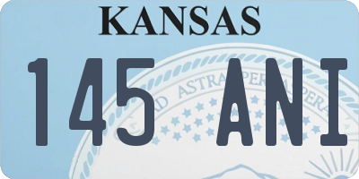 KS license plate 145ANI