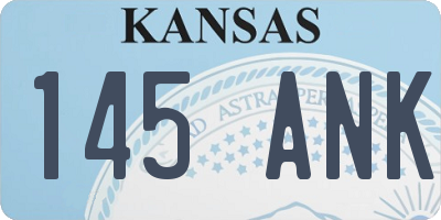 KS license plate 145ANK