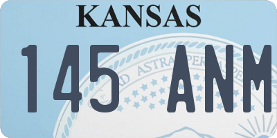 KS license plate 145ANM