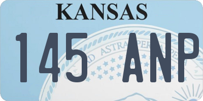 KS license plate 145ANP