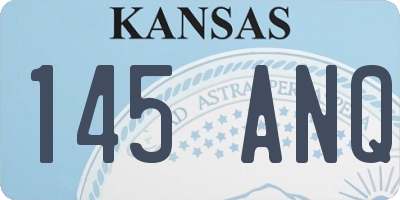 KS license plate 145ANQ