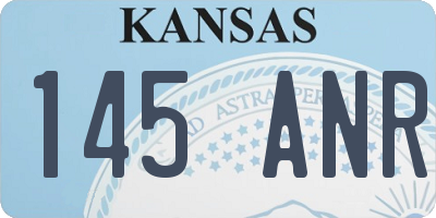 KS license plate 145ANR