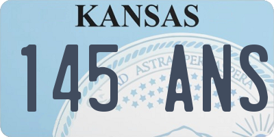 KS license plate 145ANS