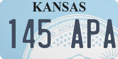 KS license plate 145APA
